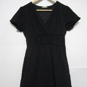 Altar'd State Size Medium Black Lace Crochet Embroidered V Neck Dress (READ)